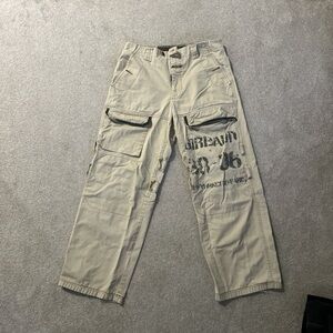 Marithe Francois Girbaud Light Khaki Cargo Pants